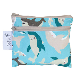 **NEW**Colibri Sharks Small Dual Pocket Wet Bag - Tree Hugger Cloth Pads