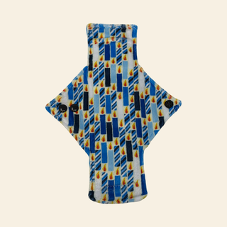 Hanukkah Candles Minky Single Heavy Flow Day Pad