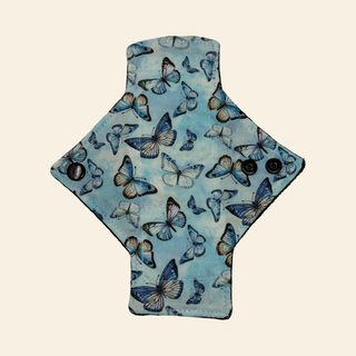 Blue Butterflies Cotton Single Pantyliner