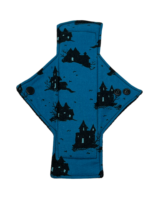 Teal Haunted Houses Limited Edition Cotton Single Light Flow Day Pad