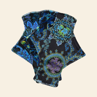 Midnight Gold Minky Light Flow Day Pad Set - Tree Hugger Cloth Pads