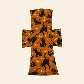 Glowing Orange Cats Cotton Single Night/Postpartum Pad