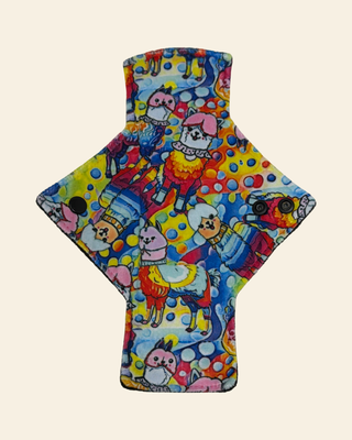 “Llamas” Minky Single Light Flow Day Pad