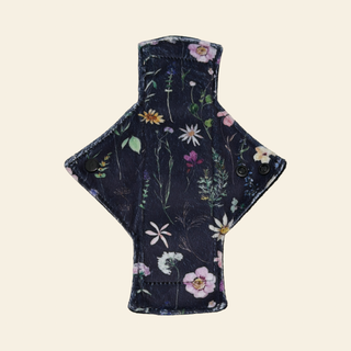 Plum Wildflowers Minky Single Heavy Flow Day Pad