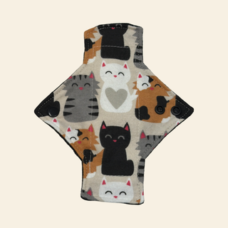 Flannel Calico Cats Cotton Single Pantyliner