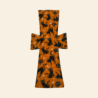 Glowing Orange Cats Cotton Single Super Night/Postpartum Pad 16.5"
