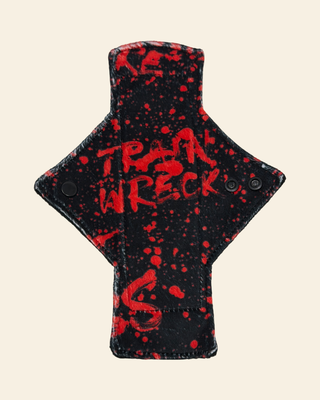 Bloody Train Wreck Minky Single Light Flow Day Pad