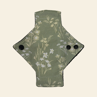 Sage Flowers Cotton Single Pantyliner