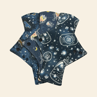 Navy Glowing Cotton Light Flow Day Pad Set (3) - Tree Hugger Cloth Pads
