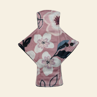 Dusty Rose Floral Minky Heavy Flow Day Pad - Tree Hugger Cloth Pads