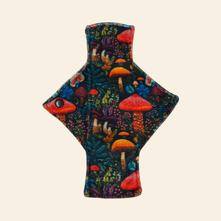 Mushroom Forest Minky Single Light Flow Day Pad