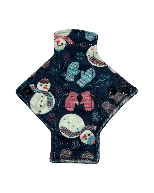 Snowman Mittens Minky Single Pantyliner