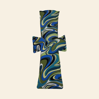 Blue Swirl Jersey Single Super Night/Postpartum Pad 16.5"