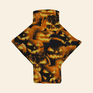Glowing Lit Pumpkins Cotton Single Pantyliner