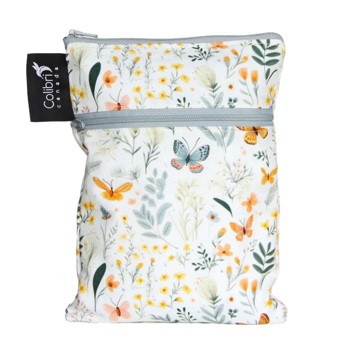 Colibri Butterfly Garden Dual Pocket Purse Sized Wet Bag