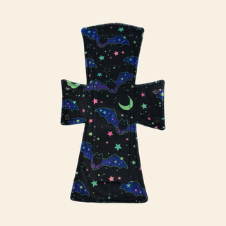 Neon Bats Minky Single Night/Postpartum Pad