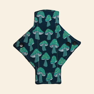 Green Mushrooms Cotton Single Pantyliner