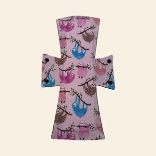 Pink Sloths Cotton Single Night/Postpartum Pad - Tree Hugger Cloth Pads