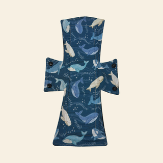 Whale Watching Cotton Single Night/Postpartum Pad - Tree Hugger Cloth Pads