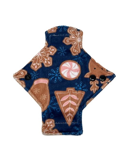 Blue Gingerbread Cookies Minky Single Pantyliner