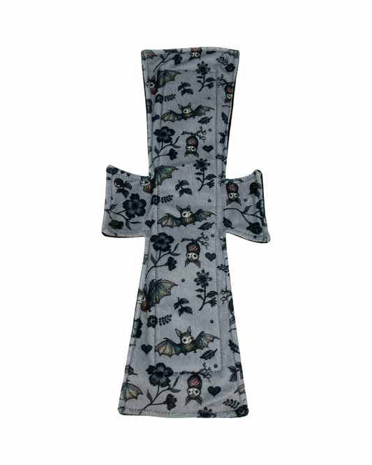 Grey Bats Limited Edition Minky Single Super Night/Postpartum Pad 16.5"