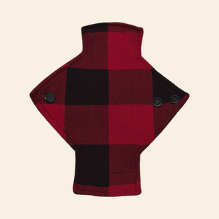 Red Plaid Single Jersey Pantyliner
