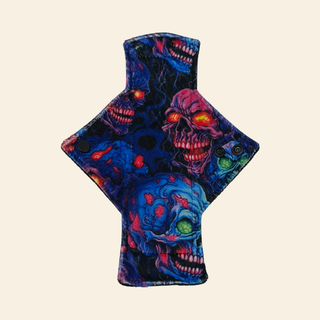 Horror Zombie Minky Single Light Flow Day Pad - Tree Hugger Cloth Pads