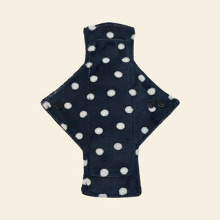 Navy Dot Minky Heavy Flow Day Pad - Tree Hugger Cloth Pads