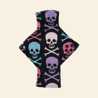 Big Skulls Minky Light Flow Day Pad - Tree Hugger Cloth Pads