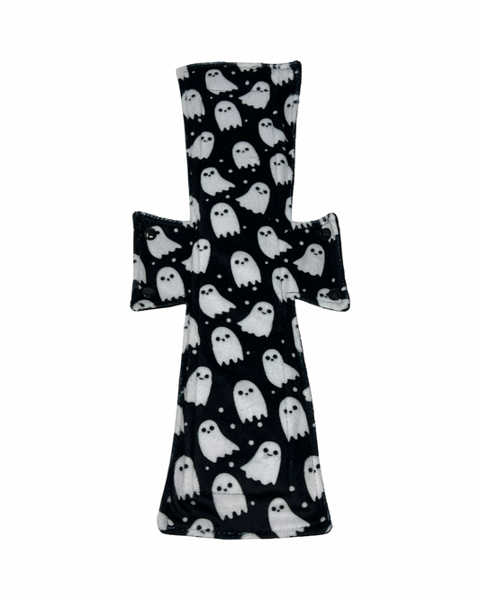Black & White Ghosts Limited Edition Minky Single Super Night/Postpartum Pad 16.5"