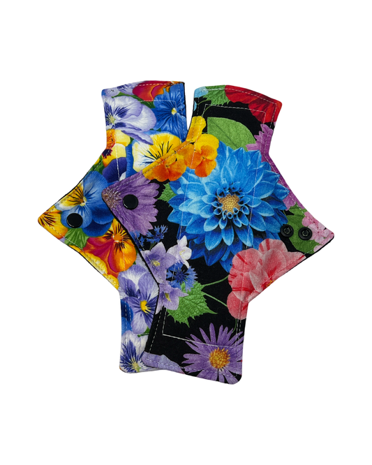 Bright Flowers Cotton Heavy Flow Day Pad Set