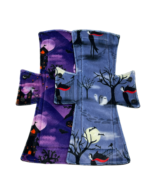 *Discounted* Imperfect Halloween Limited Edition Minky Night/Postpartum Pad Set #2