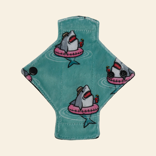 Sharks on Vacation Minky Single Pantyliner - Tree Hugger Cloth Pads
