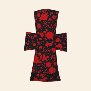 Black Blood Spatter Cotton Single Night/Postpartum Pad - Tree Hugger Cloth Pads