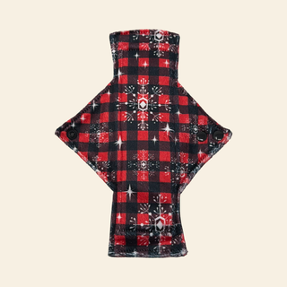 Plaid Snowflakes Minky Single Light Flow Day Pad