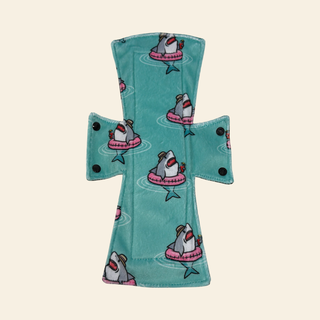 Sharks on Vacation Minky Single Night/Postpartum Pad