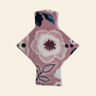 Dusty Rose Floral Minky Single Heavy Flow Day Pad