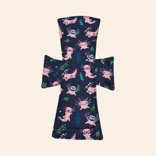 Flannel Axolotl Cotton Single Night/Postpartum Pad - Tree Hugger Cloth Pads