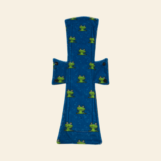 Frogs Minky Single Super Night/Postpartum Pad 16.5"
