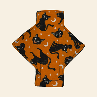 Glowing Orange Cats Cotton Single Pantyliner