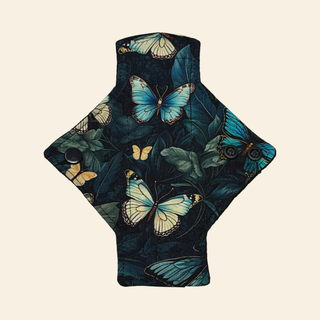 Turquoise Butterflies Cotton Single Pantyliner