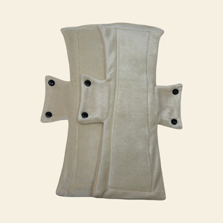 Natural Un-dyed Organic Bamboo Velour Night/Postpartum Pads -One Dozen - Tree Hugger Cloth Pads