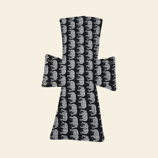 Flannel Grey Elephants Cotton Single Night/Postpartum Pad