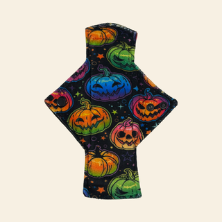 Neon Pumpkins Minky Single Heavy Flow Day Pad - Tree Hugger Cloth Pads