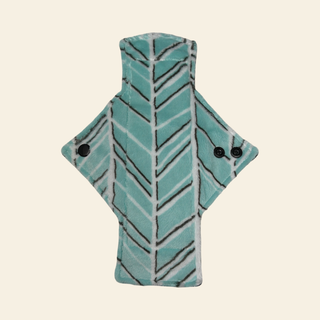 Teal Herringbone Minky Single Heavy Flow Day Pad
