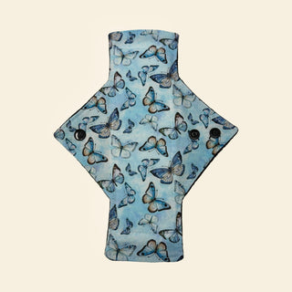 Blue Butterflies Cotton Single Heavy Flow Day Pad