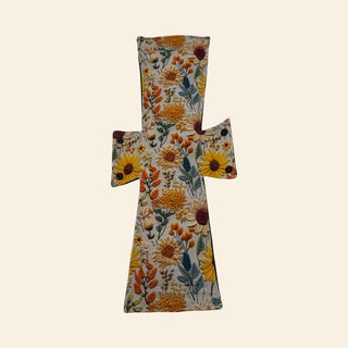 Embroidered Flowers Jersey Single Super Night/Postpartum Pad 16.5"