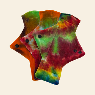 Tie Dye Bamboo Heavy Flow Day Pads x3