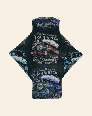 Train Wreck Minky Single Pantyliner