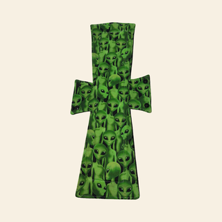 Green Aliens Cotton Single Super Night/Postpartum Pad 16.5"